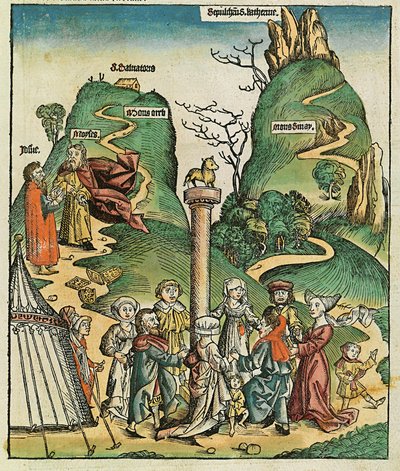 The Golden Calf, published in the Nuremberg Chronicle, 1493 by German School